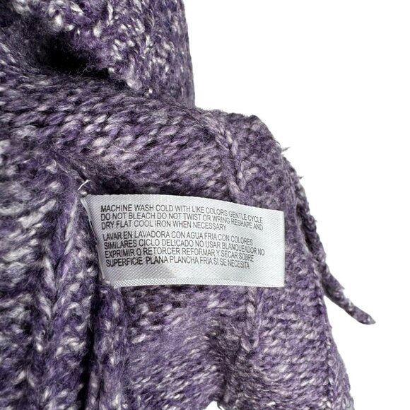 Carolyn‎ Taylor Purple Knit Cardigan Women's Large 3/4 Wide Sleeve Button Front - Picture 6 of 8